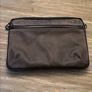 WATERFIELD San Francicsco Bag Tech Organizer Ballistic Nylon + Chocolate Leather